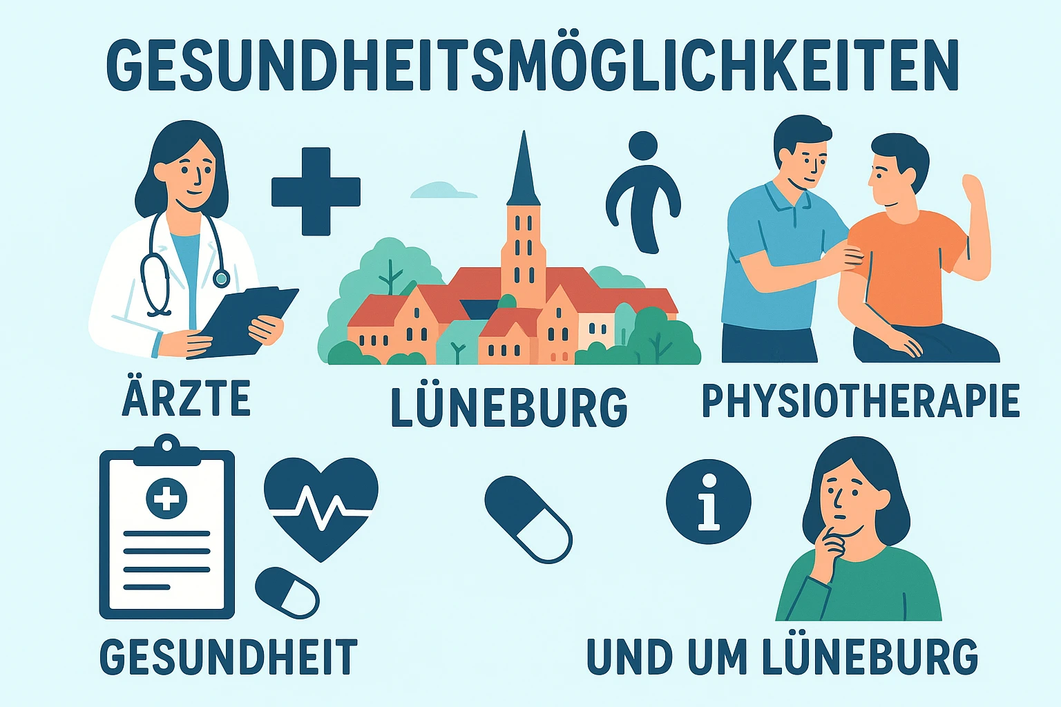 Gesundheitsmöglichkeiten, Ärzte, Physiotherapie und allgemeine Themen rund um Gesundheit in und um Lüneburg