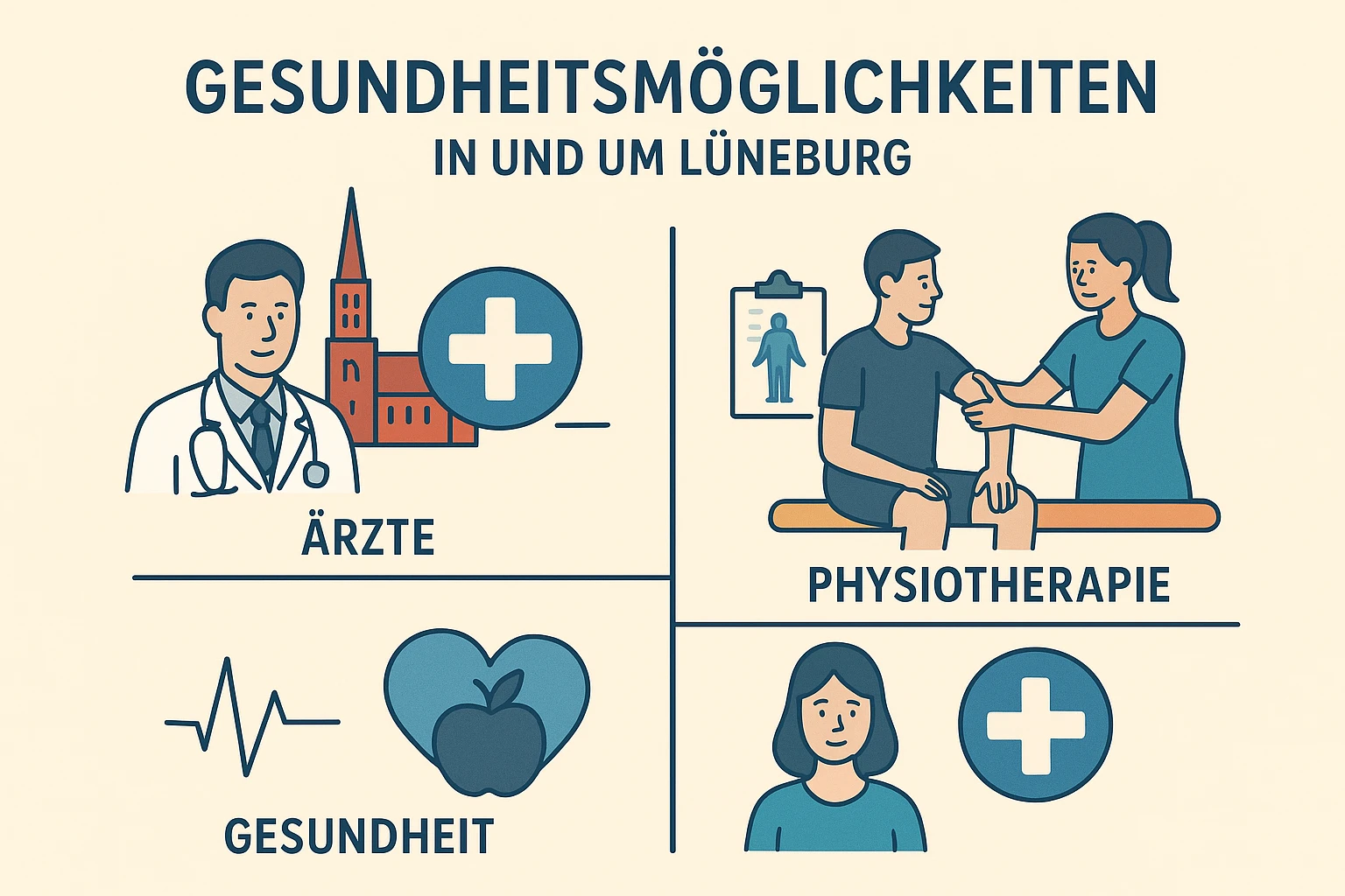 Gesundheitsmöglichkeiten, Ärzte, Physiotherapie und allgemeine Themen rund um Gesundheit in und um Lüneburg