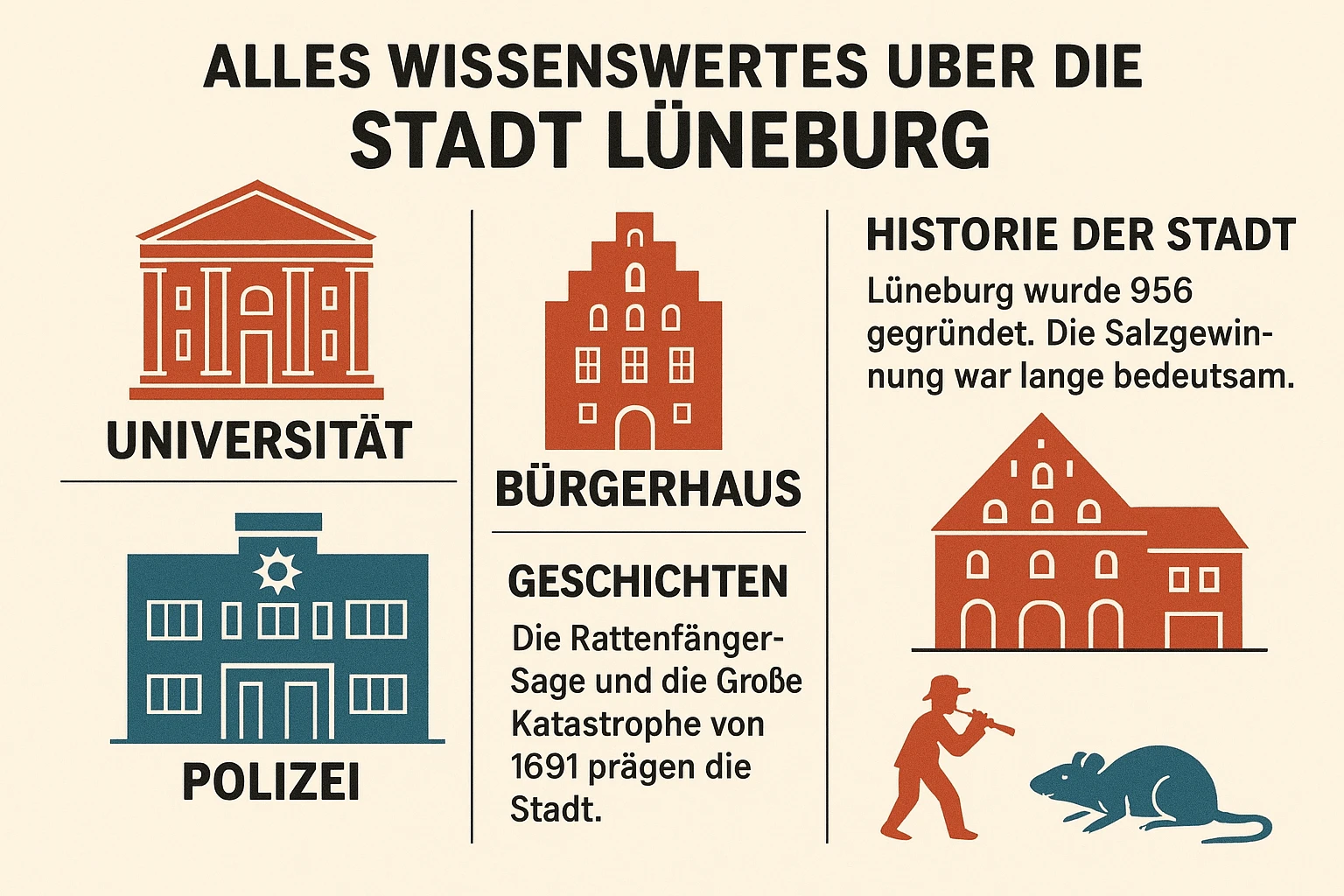 Alles Wissenswertes &Atilde;&frac14;ber die Stadt L&Atilde;&frac14;neburg - Institute wie Universit&Atilde;&curren;t, B&Atilde;&frac14;rgerhaus, Polizei, Feuerwehr als auch die Historie der Stadt und deren Geschichten