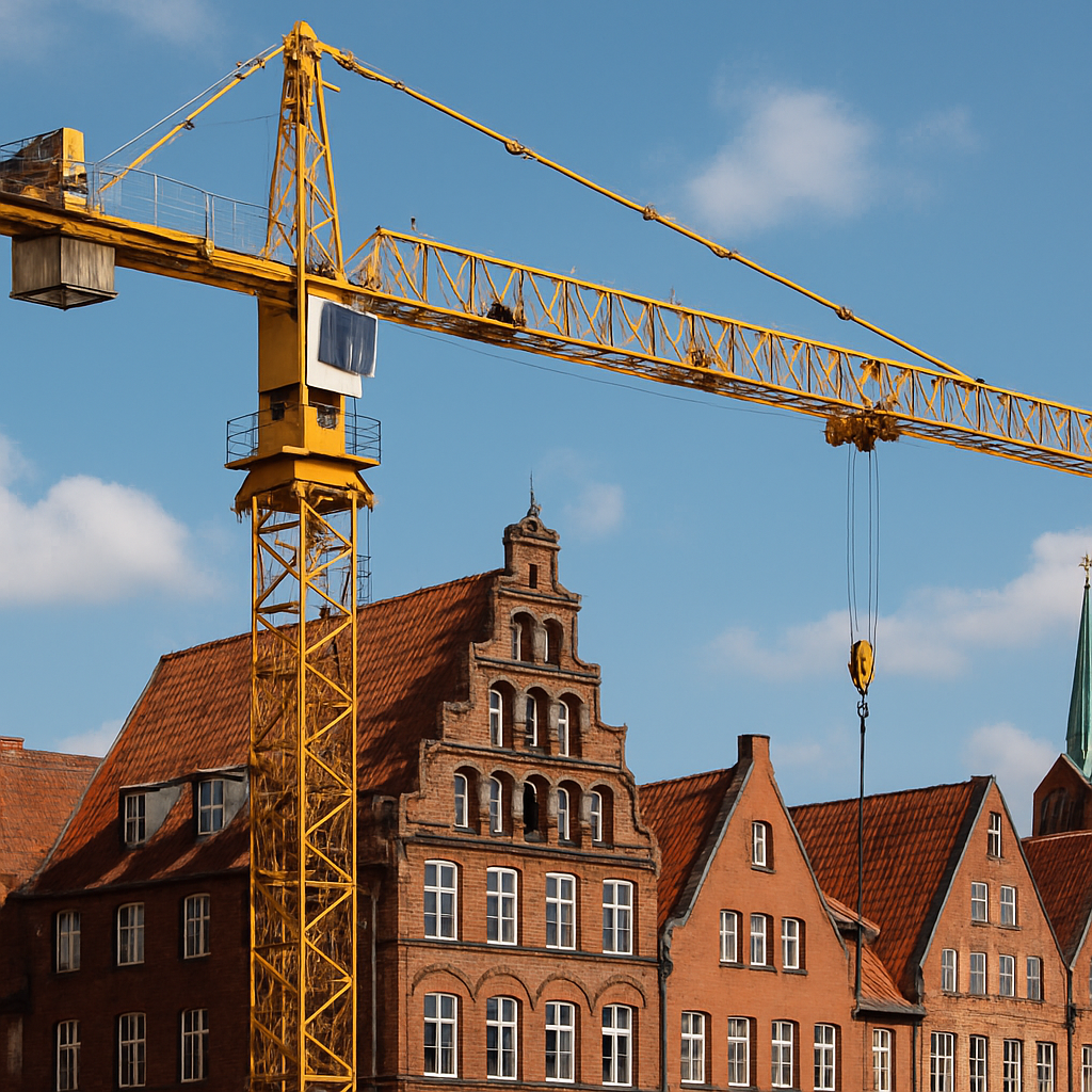 Kran Baustelle Gewerbeansiedlung