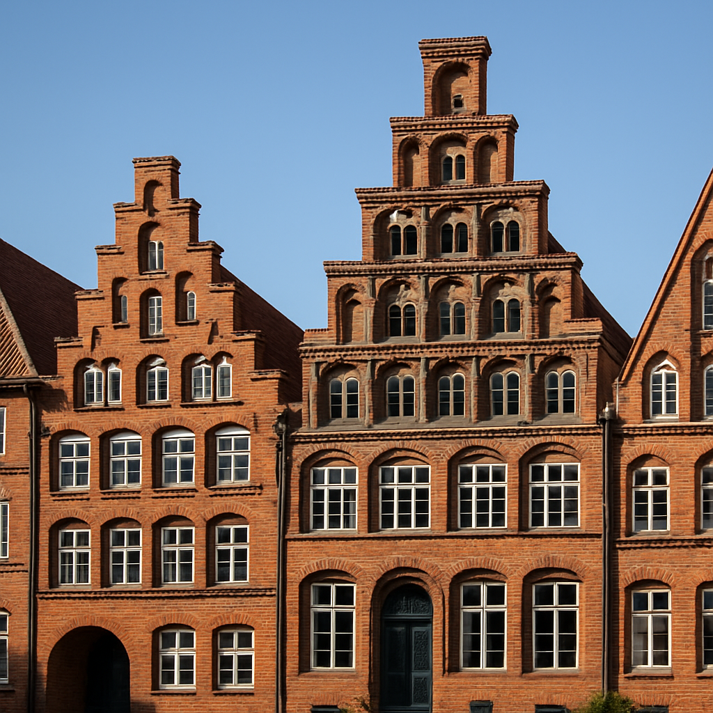Altstadt Backsteinhäuser Treppengiebel