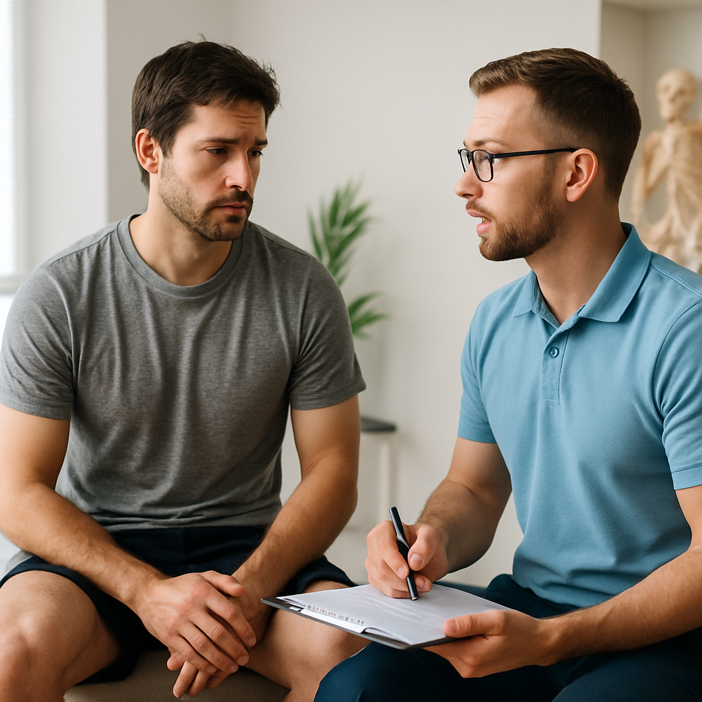 Patient Hausarzt Physiotherapeut Beratung